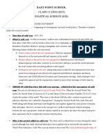 COLD WAR ERA AND NONALIGNED MOVEMENT Notes