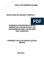 Solucion Evidencia 6 Programar e Implementar Un Plan de Acción y de Contingencia para Los Recorridos Turísticos