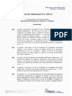 Acuerdo Ministeiral Nro 032-21 A0974710001631298397