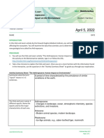 Anthropocene Student Handout COMPLETE