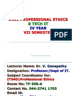 0401 Professional Ethics B Tech It Iv Year Vii Semester