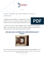 Armar Un Tablero de Control Eléctrico Como Un Profesional - Instalaciones y Materiales Eléctricos