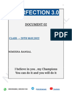 Perfection 3.0 Document 02 Class 20TH May, 2022