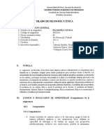 Silabo de Filosofía y Ética - 2022-I - Fca - Unmsm