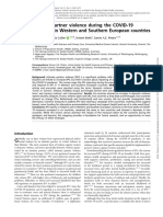 Intimate Partner Violence During The COVID-19 Pandemic in Western and Southern European Countries