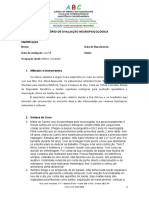 Relatório Neuropsicológico M.D.C - Clínica ABC