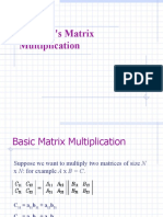 Strassen's Matrix Multiplication