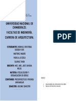 Presupuesto de Obra - Bonifaz Cristobal - Gusqui Flor - Martinez Mauro - Padilla Jessica - Salinas Tania