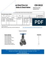 Cast Steel Price List Gate, Globe & Check Valves