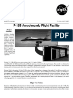 NASA Facts F-15 B Aerodynamic Flight Facility