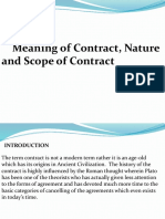 Meaning of Contract, Nature and Scope of Contract