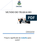 Aula 1 - Mundo Do Trabalho