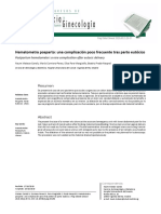 07 Hematometra Posparto - Una Complicacion Poco Frecuente Tras Parto Eutocico