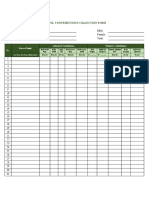 School Contributions Collection Form