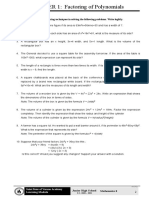 Factoring of Polynomials: Performance Task