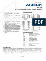 DS1312 Nonvolatile Controller With Lithium Battery Monitor: Features Pin Assignment