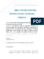 Ley Sobre Contratos Del Instituto de Vivienda Urbana