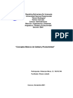 Calidad y Productividad Trabajo 1