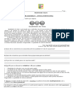 Lista de Exercicio 2 7°ano Lingua Portuguesa