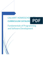 Calvert Curriculum Catalog - Fundamentals of Programming and SWD