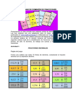 Dominó Fracciones Cadena Profesor