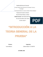 Introducción A La Teoria General de La Prueba FABIOLA CALDERA