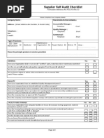 Supplier Self Audit Checklist: Formulaire Référence AA-FEQ-15-Rév.03