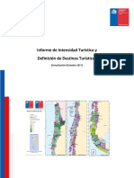 Informe Intensidad Turística y Definición de Destinos Turísticos Actualización