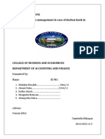 Research Proposal Assessment of Loan Management in Case of Dashen Bank in Gambella Branch