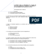 Examen Segundo Ejercicio Teórico y Plantilla para La Provisión de 5 Plazas de Bomberos