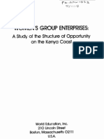 Women's Group Enterprises: A Study of The Structure of Opportunity On The Kenya Coast