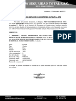 Certificado de Servicio de Monitoreo Satelital GPS - Impromec