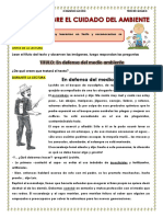 Ficha 118 Leemos Sobre El Cuidado Del Ambiente Comunicación