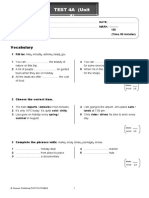 TEST 4A (Unit 4) : Vocabulary