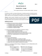 Bases de Données L3 Contrôle Écrit - Corrigé