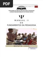 Manual de Fundamentos Da Pedagogia