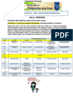 Horario de Tercer Grado de Primaria