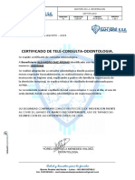 Certificado Odontologico 2