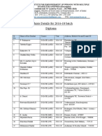 Students Details For 2016-18 Batch Diploma: WWW - Niepmd.tn - Nic.in