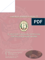 Cartilla 77 - Delito de Función Contra La Seguridad Interna