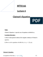 Lecture 6-Clairaut Equation