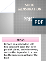 Solid Mensuration: Prism