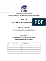 ENT 348 Mechanical System Design: Project Title