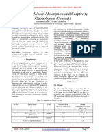 A Study On Water Absorption and Sorptivity of Geopolymer Concrete