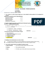 Cuestionario de Examen Primer Quimestre 2019