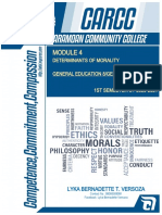 Determinants of Morality General Education 8/general Ethics 1ST SEMESTER SY 2020-2021