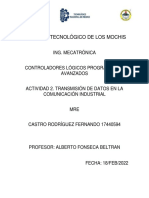 ACTIVIDAD 2. Transmisión de Datos en La Comunicación Industrial