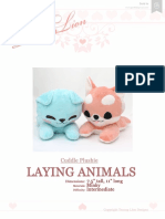 Laying Animal Plush Sewing Pattern by TeacupLion