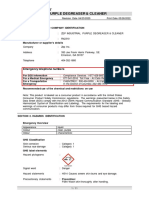 Zep Industrial Purple Degreaser & Cleaner: Safety Data Sheet