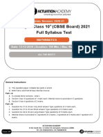 Maths Full Syllabus Test 01